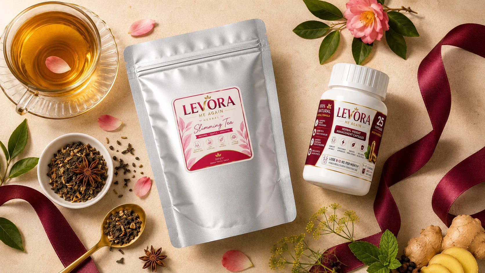 LEVORA Me Again… روتين عشبي متكامل لدعم إدارة الوزن